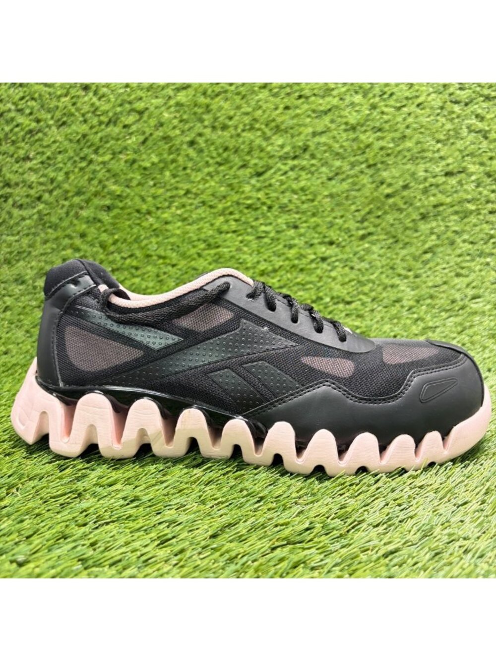 Reebok Zig Pulse Womens Size 10D Black Pink Composite Toe Safety Work Shoes